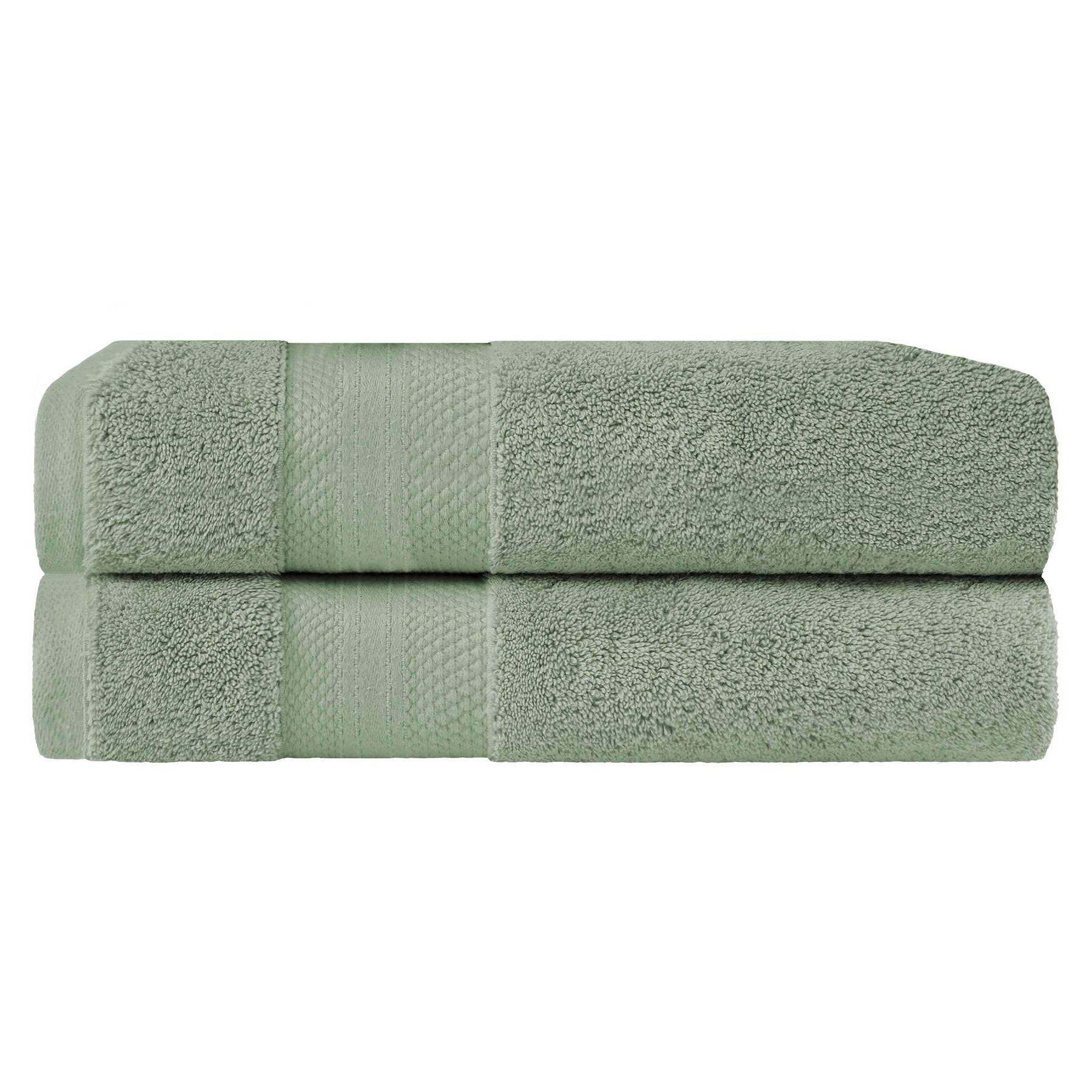 Superior Premium Turkish-Cotton Assorted Towel Set -  Olive green