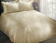 Oslo Egyptian Cotton Jacquard Premium Matelasse Bedspread - Linen