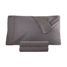 Solid Cotton Percale 2-Piece Pillowcase Set - Grey