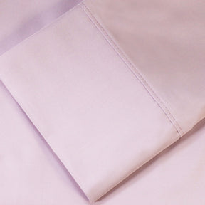 Solid Cotton Percale 2-Piece Pillowcase Set - Lilac