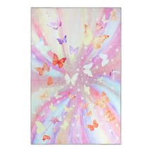 Superior Butterfly Colorful Kids Playroom Nursery Washable Indoor Area Rug Or Door Mat - Apricot