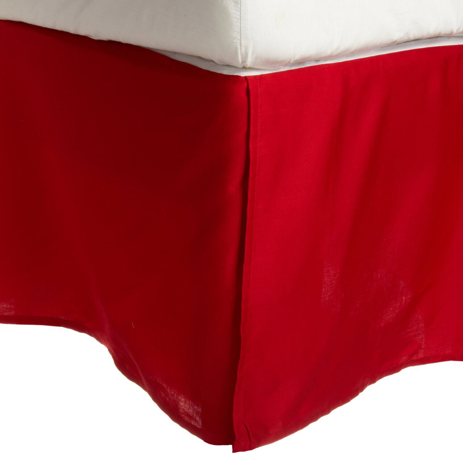 Superior Cotton 15 Inch Drop Solid Bed Skirt - Red