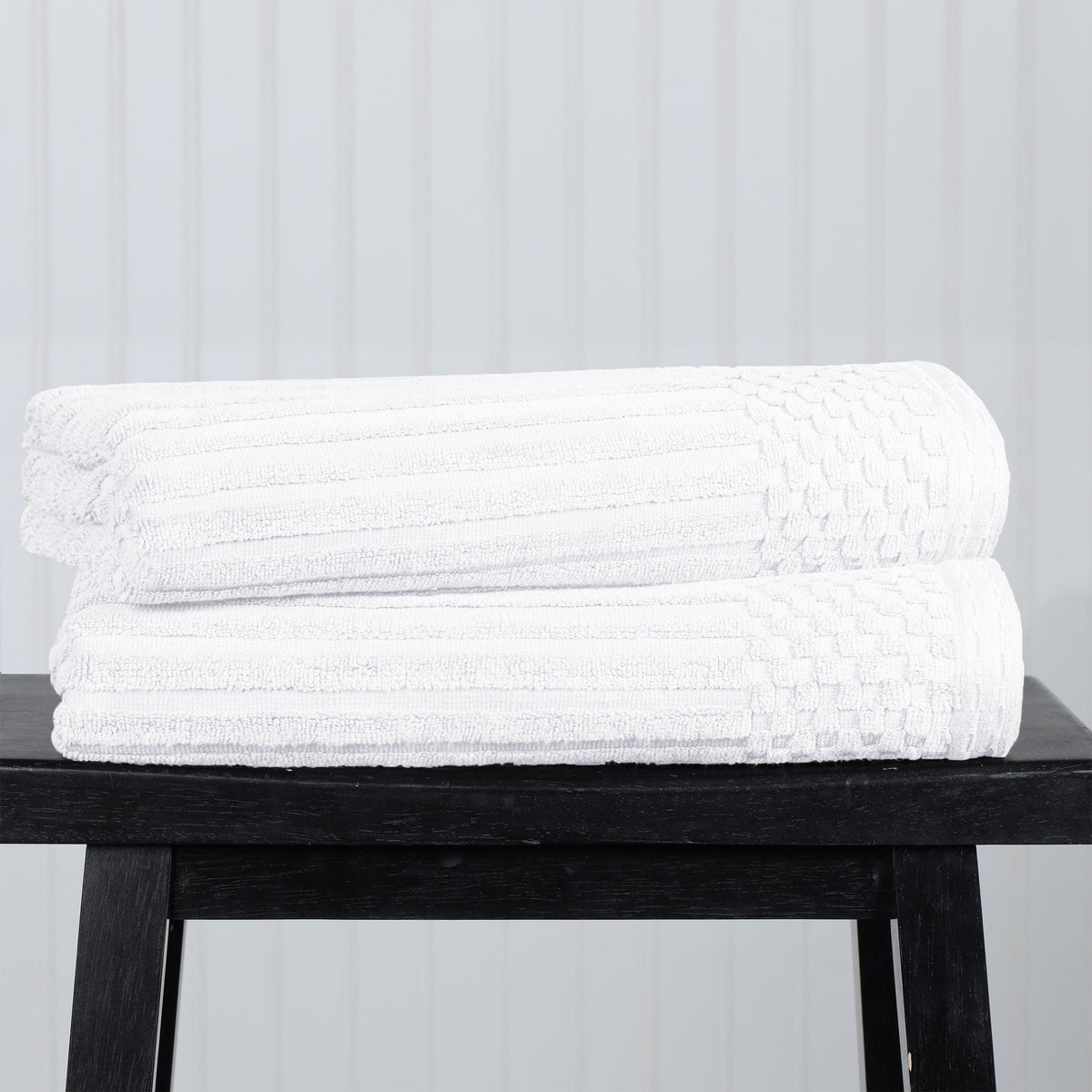 Superior Soho Ribbed Textured Cotton Ultra-Absorbent Bath Towel Set-Towel set by Superior-Home City Inc