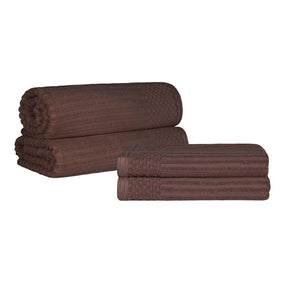 Superior Soho Ribbed Textured Cotton Ultra-Absorbent Bath Sheet/ Bath Towel Set-Towel set by Superior-Home City Inc