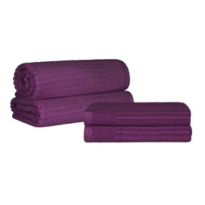 Superior Soho Ribbed Textured Cotton Ultra-Absorbent Bath Sheet/ Bath Towel Set-Towel set by Superior-Home City Inc