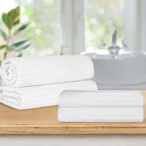 Superior Soho Ribbed Textured Cotton Ultra-Absorbent Bath Sheet/ Bath Towel Set-Towel set by Superior-Home City Inc