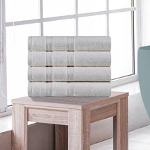 Superior Smart Dry Zero Twist Cotton 4-Piece Bath Towel Set - Ivory