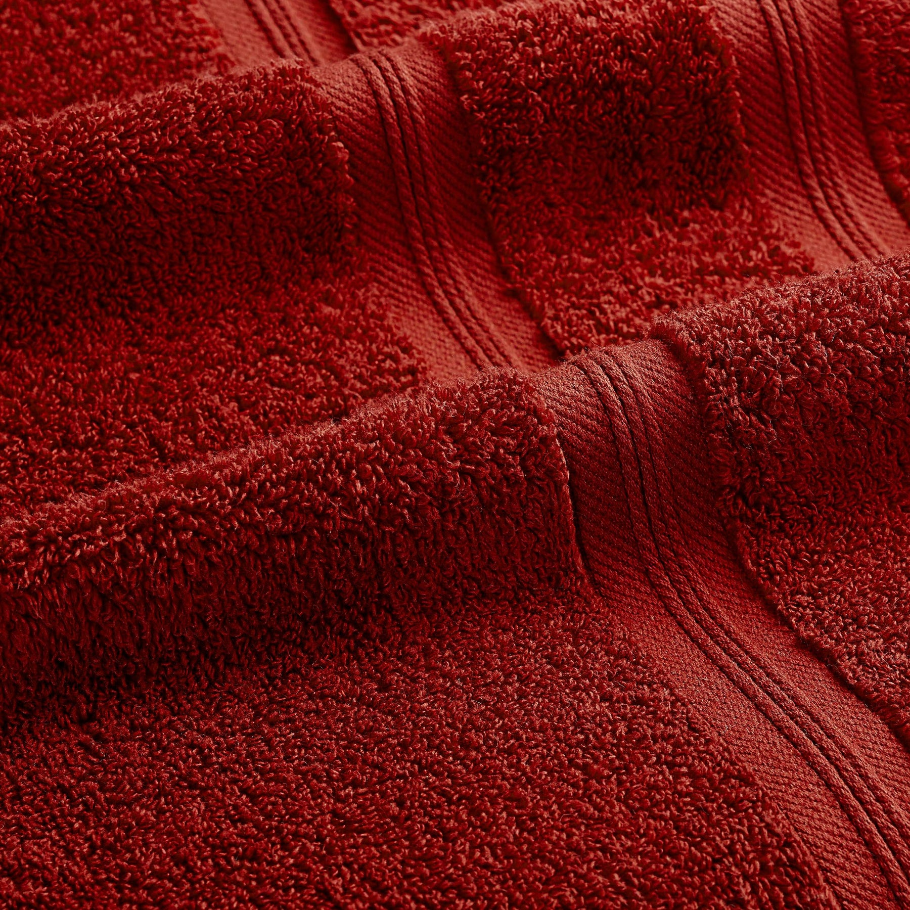  Superior Smart Dry Zero Twist Cotton 4-Piece Bath Towel Set - Crimson