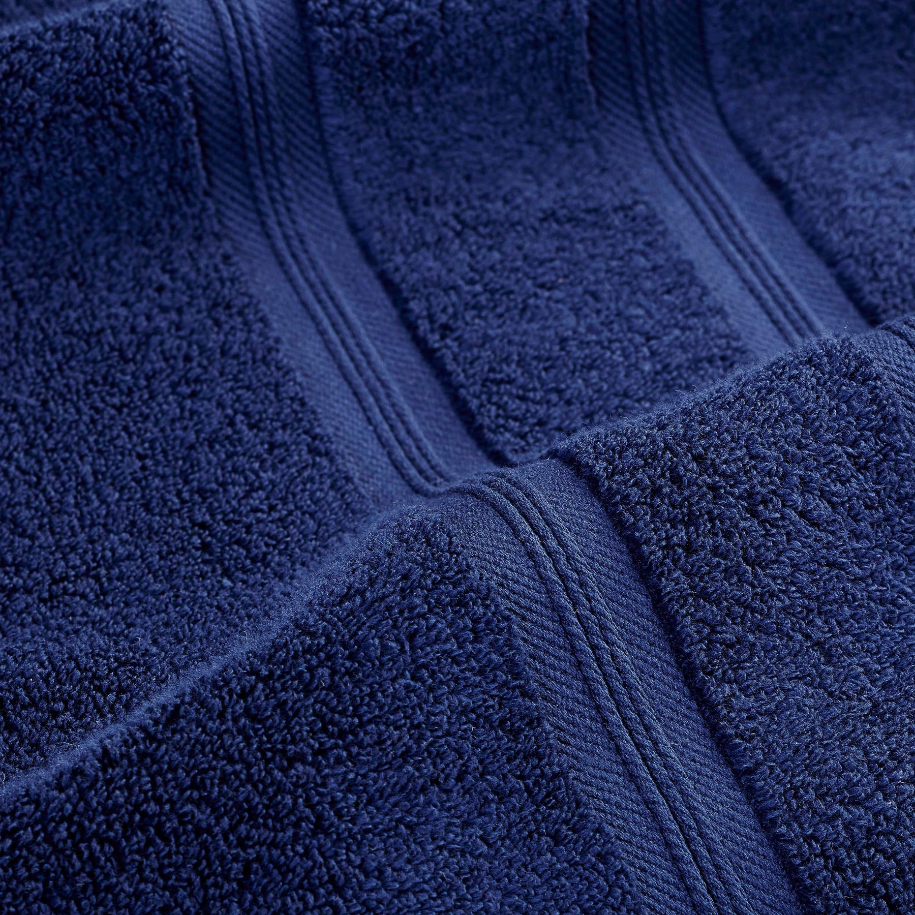  Superior Smart Dry Zero Twist Cotton 6-Piece Hand Towel Set - Navy Blue