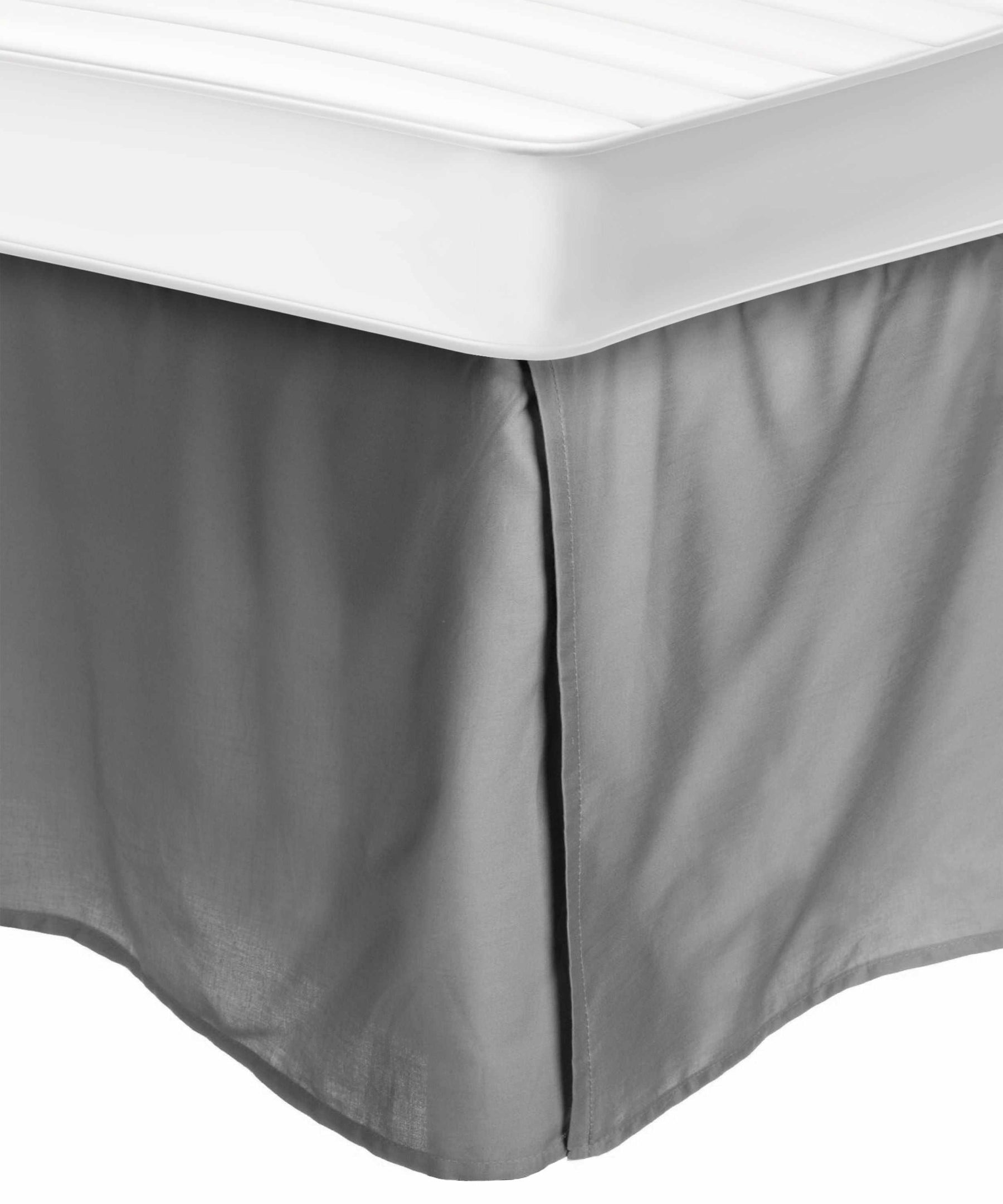 Superior Cotton 15 Inch Drop Solid Bed Skirt - Light Grey