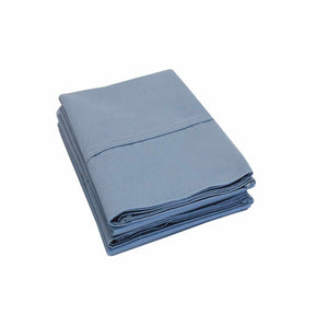 Solid Egyptian Cotton 2-Piece Pillowcase Set - Medium Blue