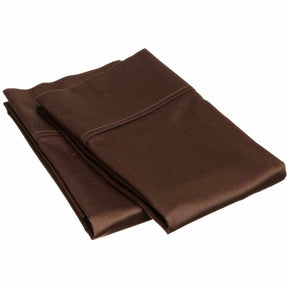 Solid Essentials Cotton Blend 2-Piece Pillowcase Set - Chocolate
