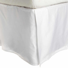  Solid Microfiber Wrinkle Free 15 Inch Drop Bed Skirt - White