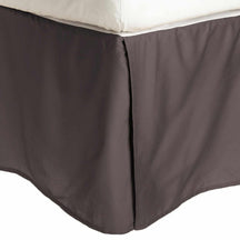  Solid Microfiber Wrinkle Free 15 Inch Drop Bed Skirt - Charcoal