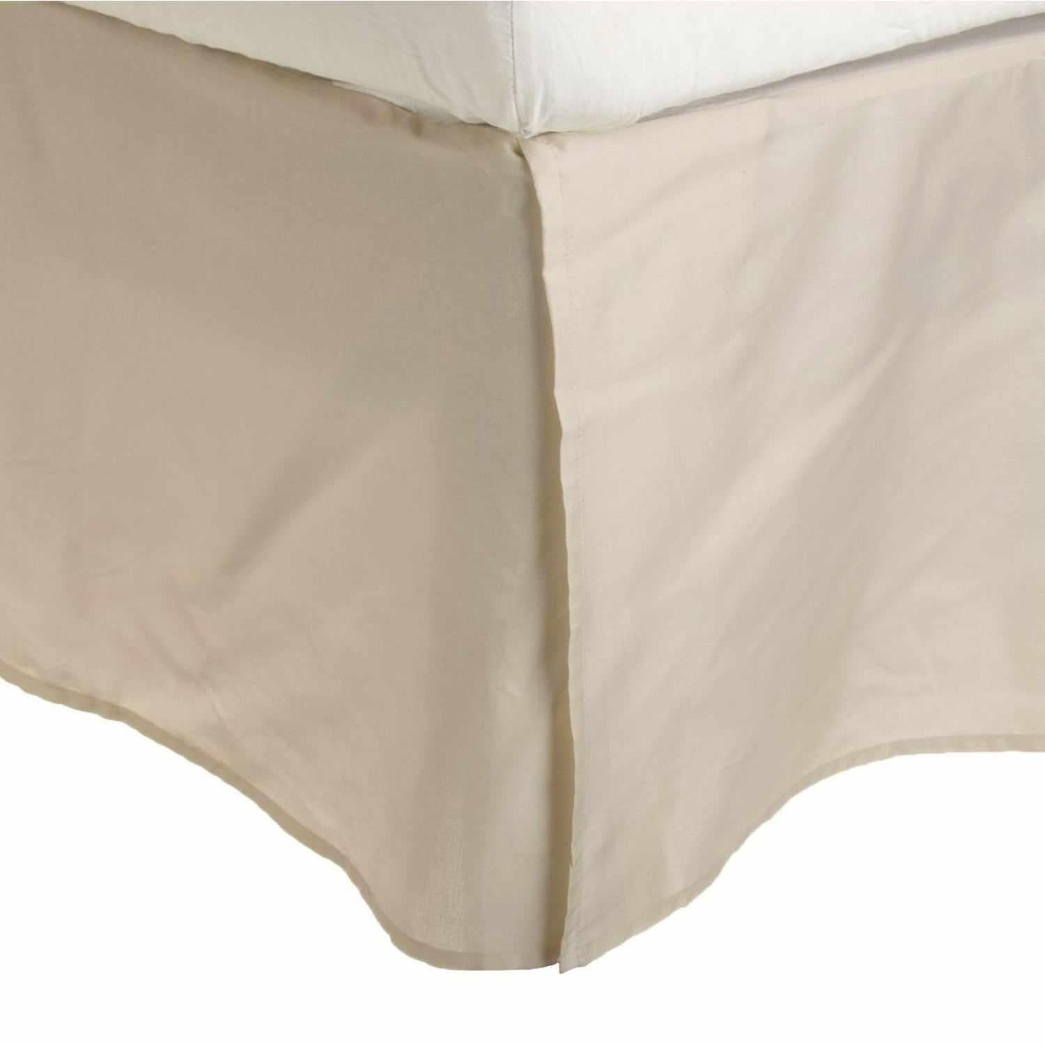  Solid Microfiber Wrinkle Free 15 Inch Drop Bed Skirt - Ivory