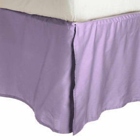  Solid Microfiber Wrinkle Free 15 Inch Drop Bed Skirt - Purple