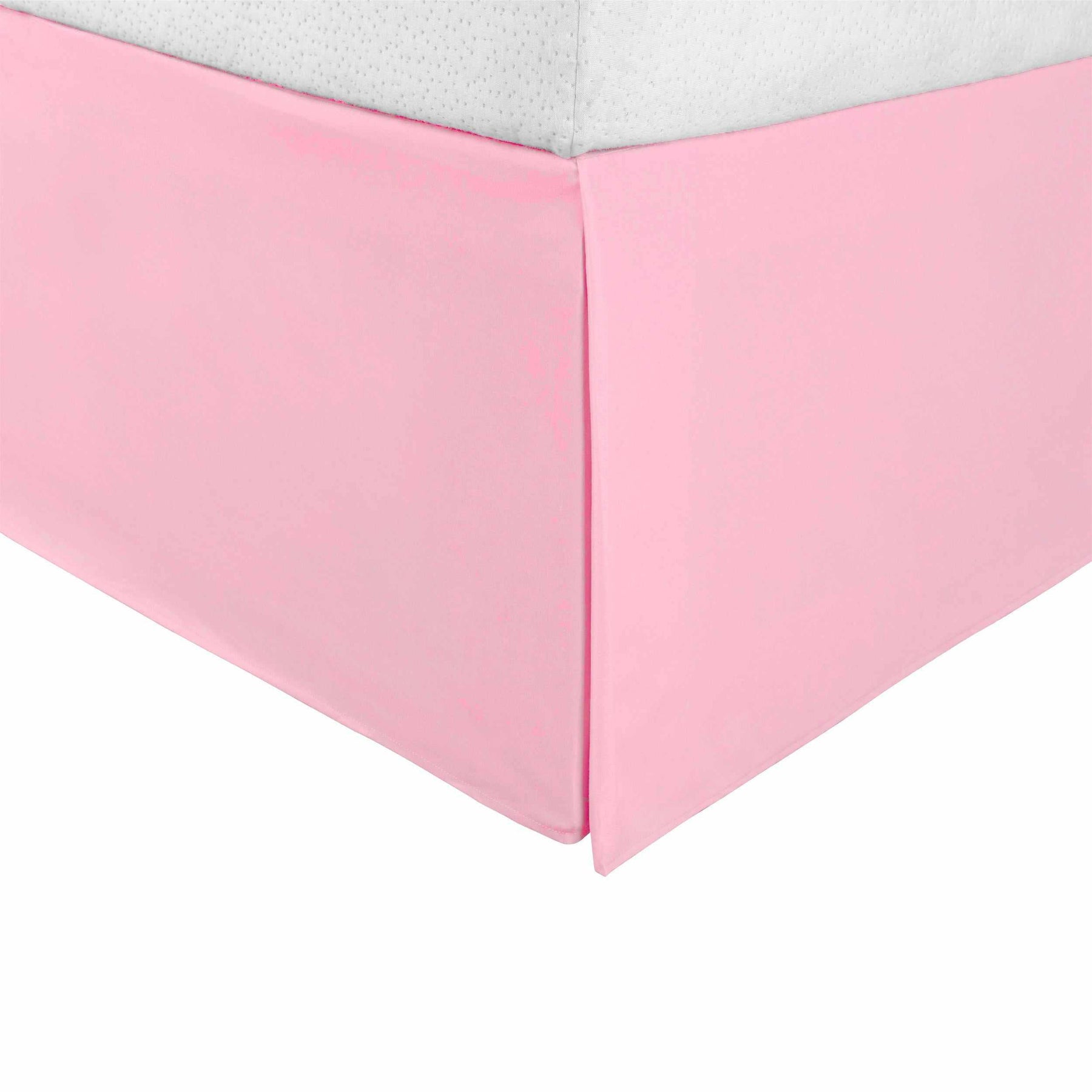  Solid Microfiber Wrinkle Resistant 15 Inch Drop Bed Skirt - Pink