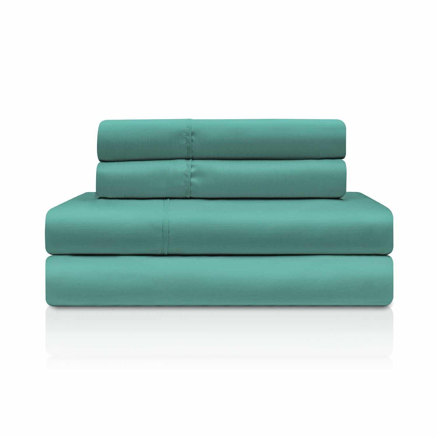  Superior Solid Rayon From Bamboo and Microfiber Blend Sheet Set - Teal
