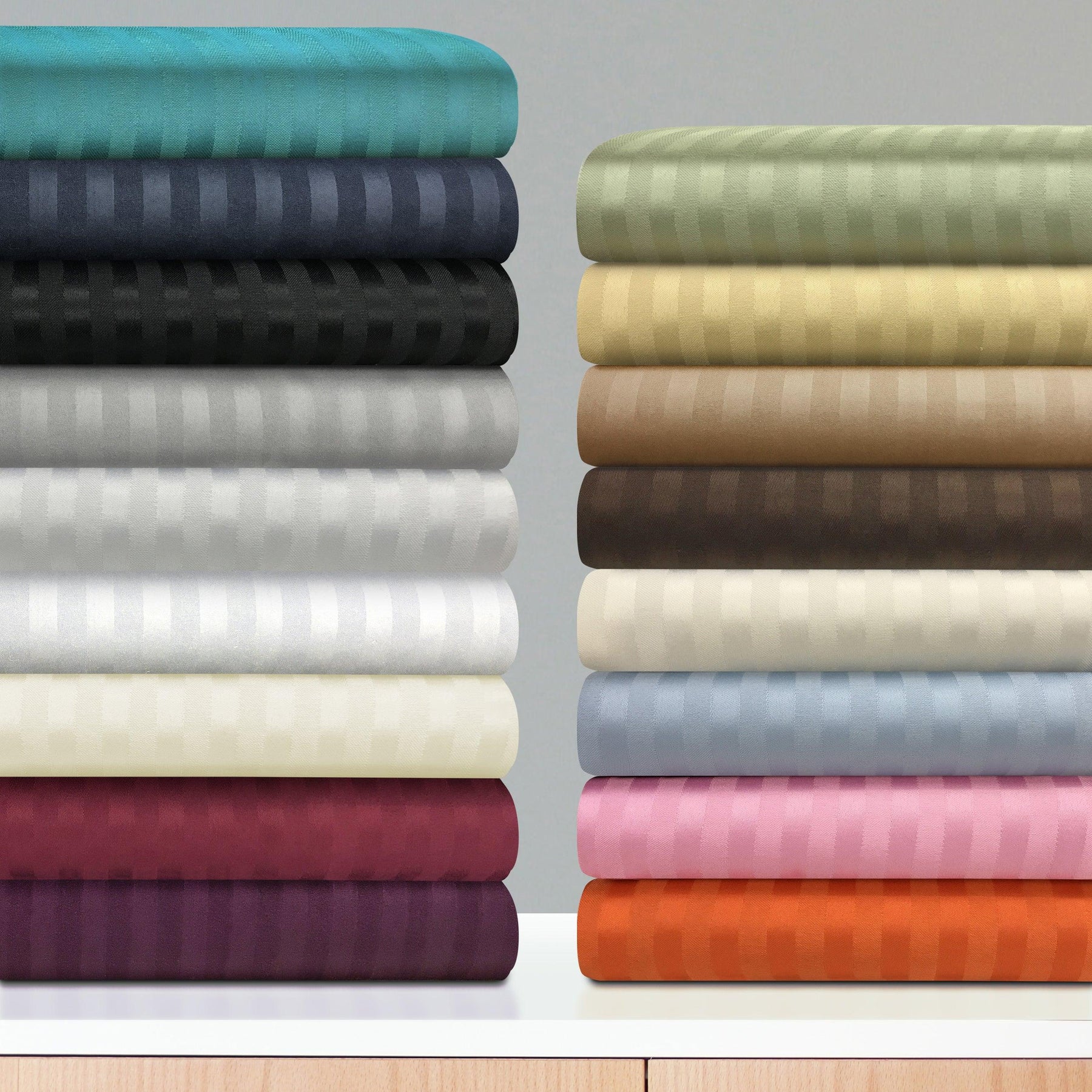 Superior Microfiber Wrinkle Resistant and Breathable Stripe Deep Pocket Bed Sheet Set - Teal