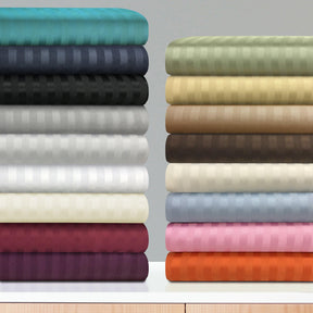 Superior Microfiber Wrinkle Resistant and Breathable Stripe Deep Pocket Bed Sheet Set - Teal