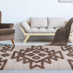 Superior Bohemian Wool Geometric Medallion Fringe Indoor Area or Runner Rug-Rugs-Superior-Black-Ivory-2.6 ft. x 10 ft.-Home City Inc