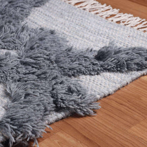 Bohemian Wool Geometric Medallion Fringe Indoor Area or Runner Rug-Rugs by Superior-Home City Inc