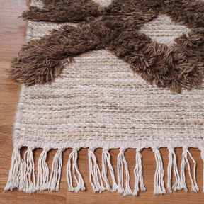 Superior Bohemian Wool Geometric Medallion Fringe Indoor Area or Runner Rug-Rugs-Superior-Black-Ivory-2.6 ft. x 10 ft.-Home City Inc