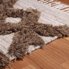 Superior Bohemian Wool Geometric Medallion Fringe Indoor Area or Runner Rug-Rugs-Superior-Black-Ivory-2.6 ft. x 10 ft.-Home City Inc