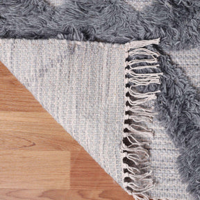 Superior Bohemian Wool Geometric Medallion Fringe Indoor Area or Runner Rug-Rugs-Superior-Black-Ivory-2.6 ft. x 10 ft.-Home City Inc