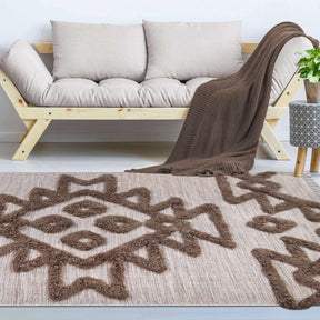 Superior Bohemian Wool Geometric Medallion Fringe Indoor Area or Runner Rug-Rugs-Superior-Black-Ivory-2.6 ft. x 10 ft.-Home City Inc
