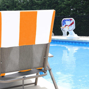 Superior Cotton Standard Size Cabana Stripe Chaise Lounge Chair Cover - Orange