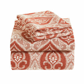Superior Fleur-de-Lis Deep Pocket Cotton Flannel Sheet Set - Desert Sand