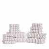  Traditional Organic Wave 650 GSM 16- Pieces Towel Set - Coral