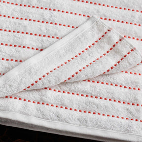  Traditional Organic Wave 650 GSM 8- Pieces Towel Set -Coral