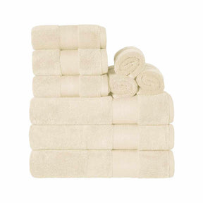 Superior Premium Turkish Cotton Assorted 9-Piece Towel Set - Ivory