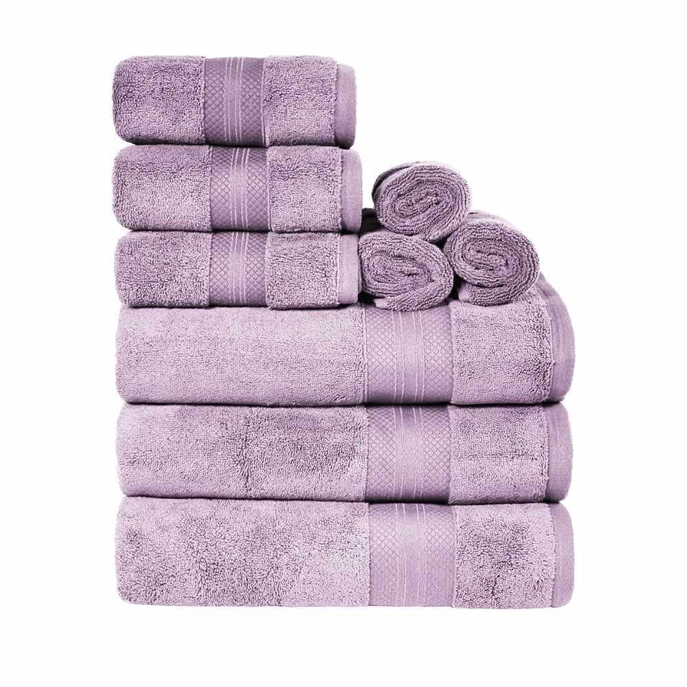  Superior Premium Turkish Cotton Assorted 9-Piece Towel Set - Wisteria