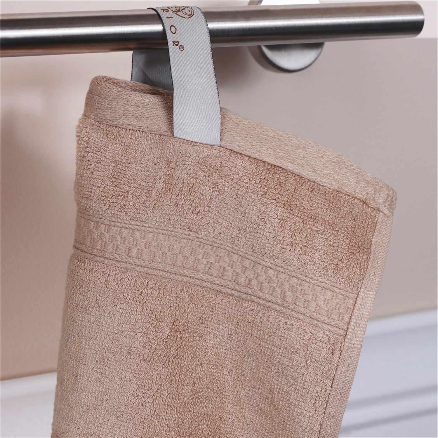  Ultra-Soft Hypoallergenic Rayon from Bamboo Cotton Blend Assorted Bath Towel Set -  Sand'