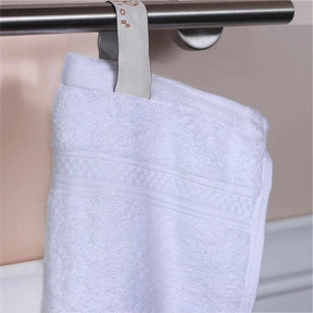  Ultra-Soft Hypoallergenic Rayon from Bamboo Cotton Blend Bath and Hand Towel Set -  White
