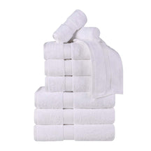 Superior Egyptian Cotton Plush Heavyweight Absorbent Luxury Soft 9-Piece Towel Set - White