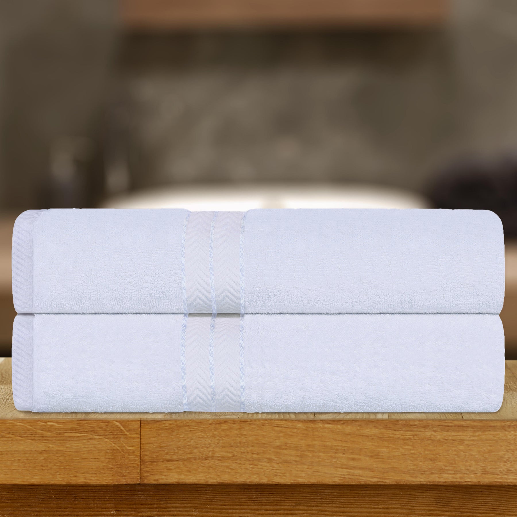 Ultra Plush Turkish Cotton Super Absorbent Solid 2-Piece Bath Sheet Set - White