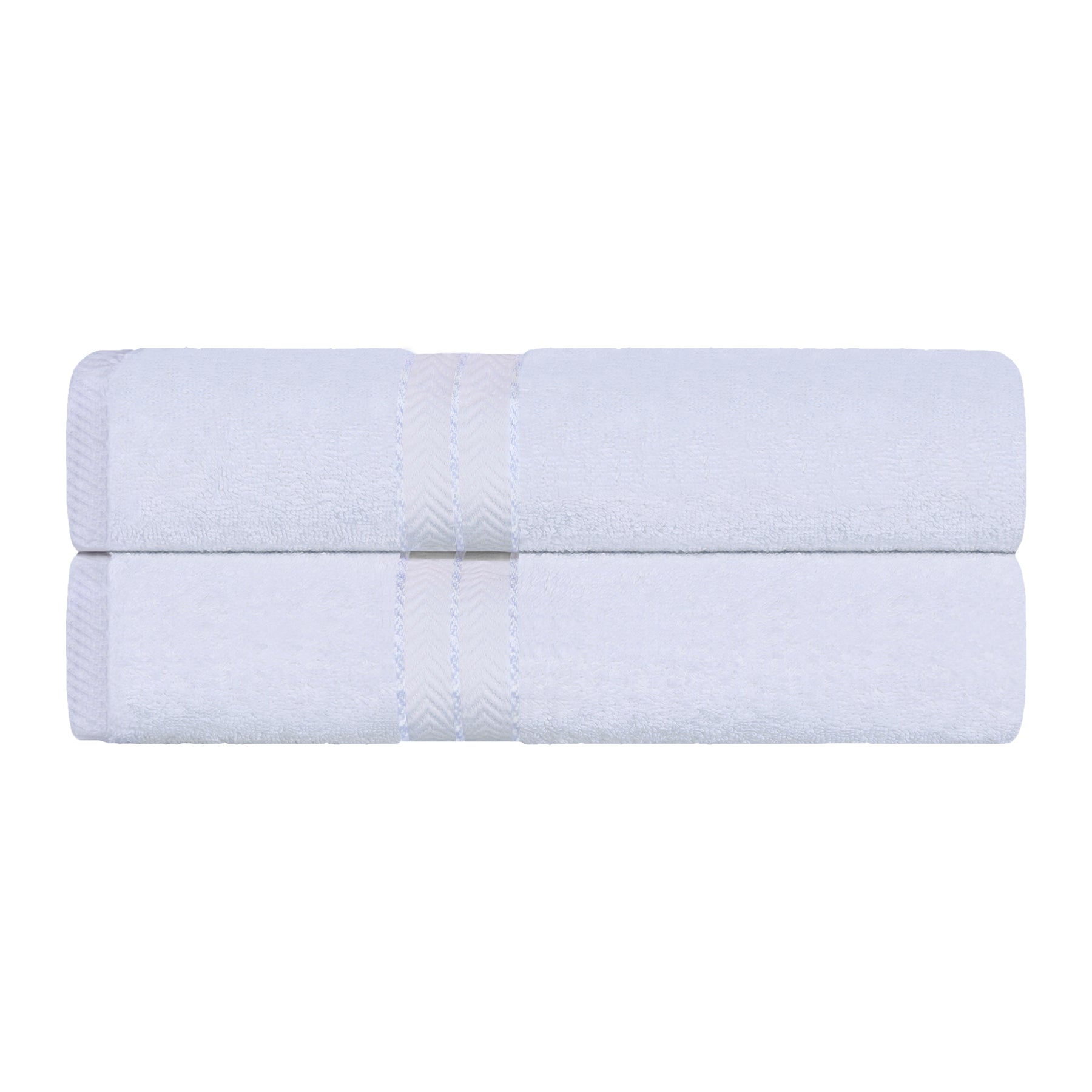 Ultra Plush Turkish Cotton Super Absorbent Solid 2-Piece Bath Sheet Set - White