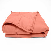 Weighted Quilted Cotton Throw Blanket - Orient Blush