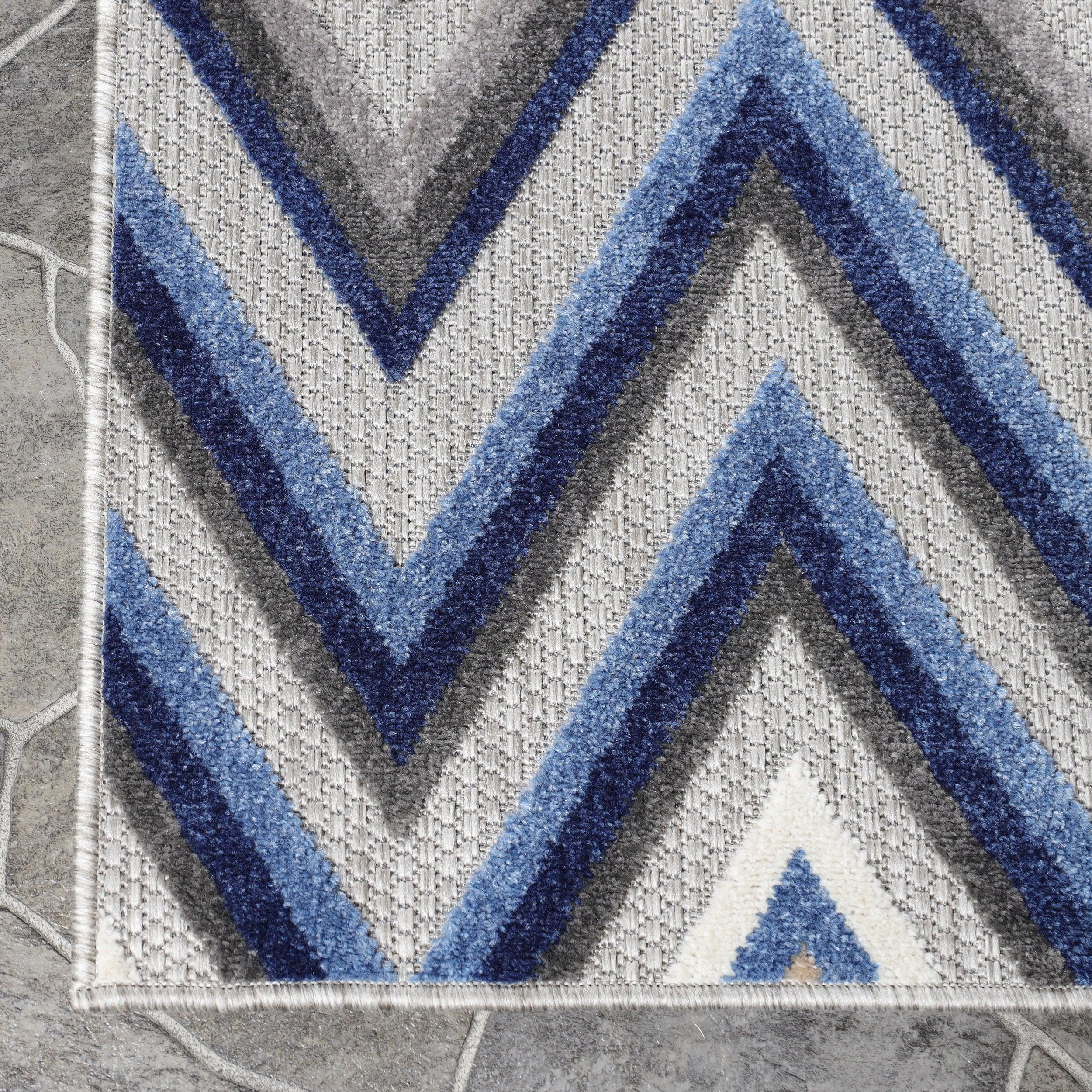 Acacia Geometric Zigzag Area Rug Modern Indoor Outdoor Rugs - Rugs by Superior