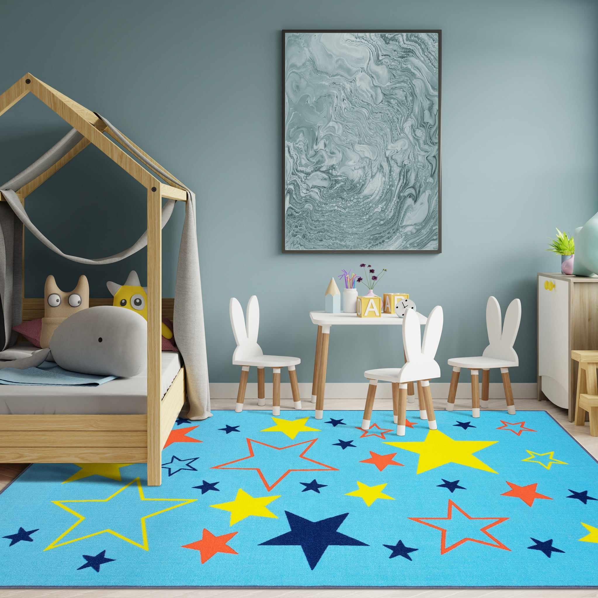 All-Star Non-Slip Kids Indoor Washable Area Rug - Rugs by Superior