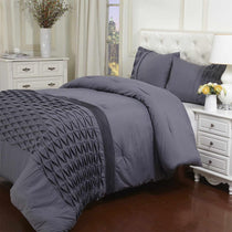 Arabella Pintuck Diamond Solid Comforter Bedding Set - Comforter Set by Superior Brand