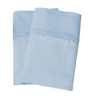 1000-Thread-Count Pillowcases Set, Cotton Blend, 8 Colors -  Light Blue