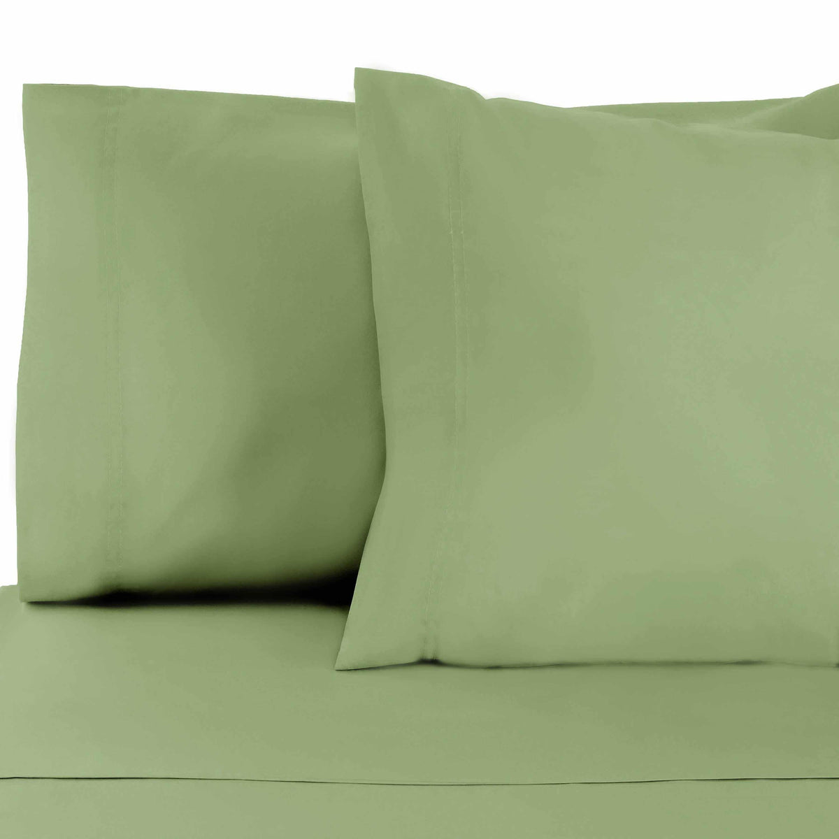 Superior 100% Rayon From Bamboo 300 Thread Count Solid 2 Piece Pillowcase Set - Sage
