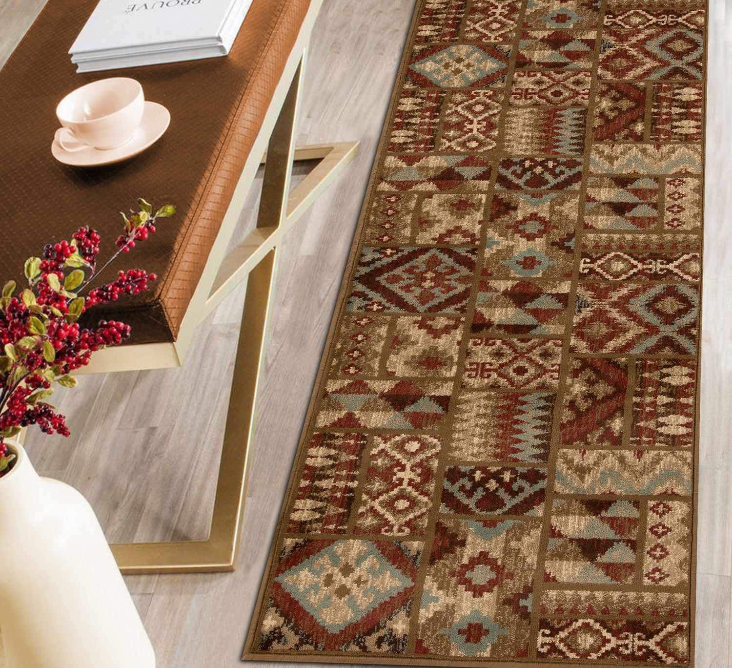 Berlin Aztec Geometric Southwestern Indoor Area Rugs or Runner Rug - Rugs by Superior