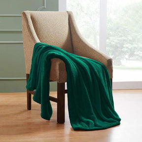  Superior Fleece Plush Medium Weight Fluffy Soft Decorative Solid Blanket - Evergreen