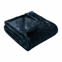 Superior Fleece Plush Medium Weight Fluffy Soft Decorative Solid Blanket - Navy Blue